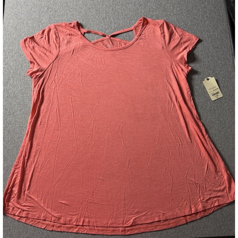 St. John's Bay Women's Sugar Coral Performance Shirt Size XL